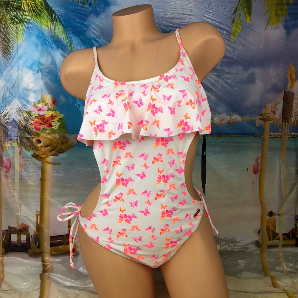 🆕Ⓜ️ U.S. Polo Assn. one-piece flounce swimsuit - Picture 1 of 6